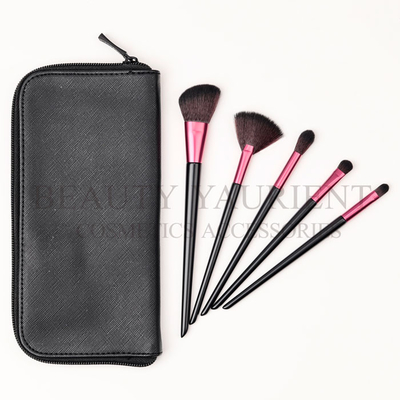 Bộ cọ trang điểm tay cầm bằng gỗ Beauty Yaurient có túi PU Kháng khuẩn