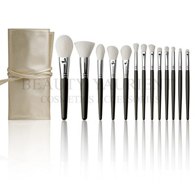 Bộ cọ trang điểm nhãn hiệu riêng 13 chiếc với đồng thau mạ Chrome vào túi mỹ phẩm